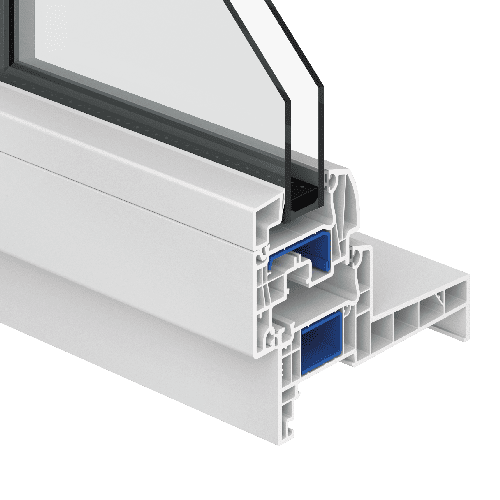Details du profil de nos fenetres en pvc arcades et baies fabriquees en France